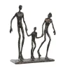 Garnero Arredamenti Statua da tavolo Famiglia design 26x33cm effetto rame Serio Sale