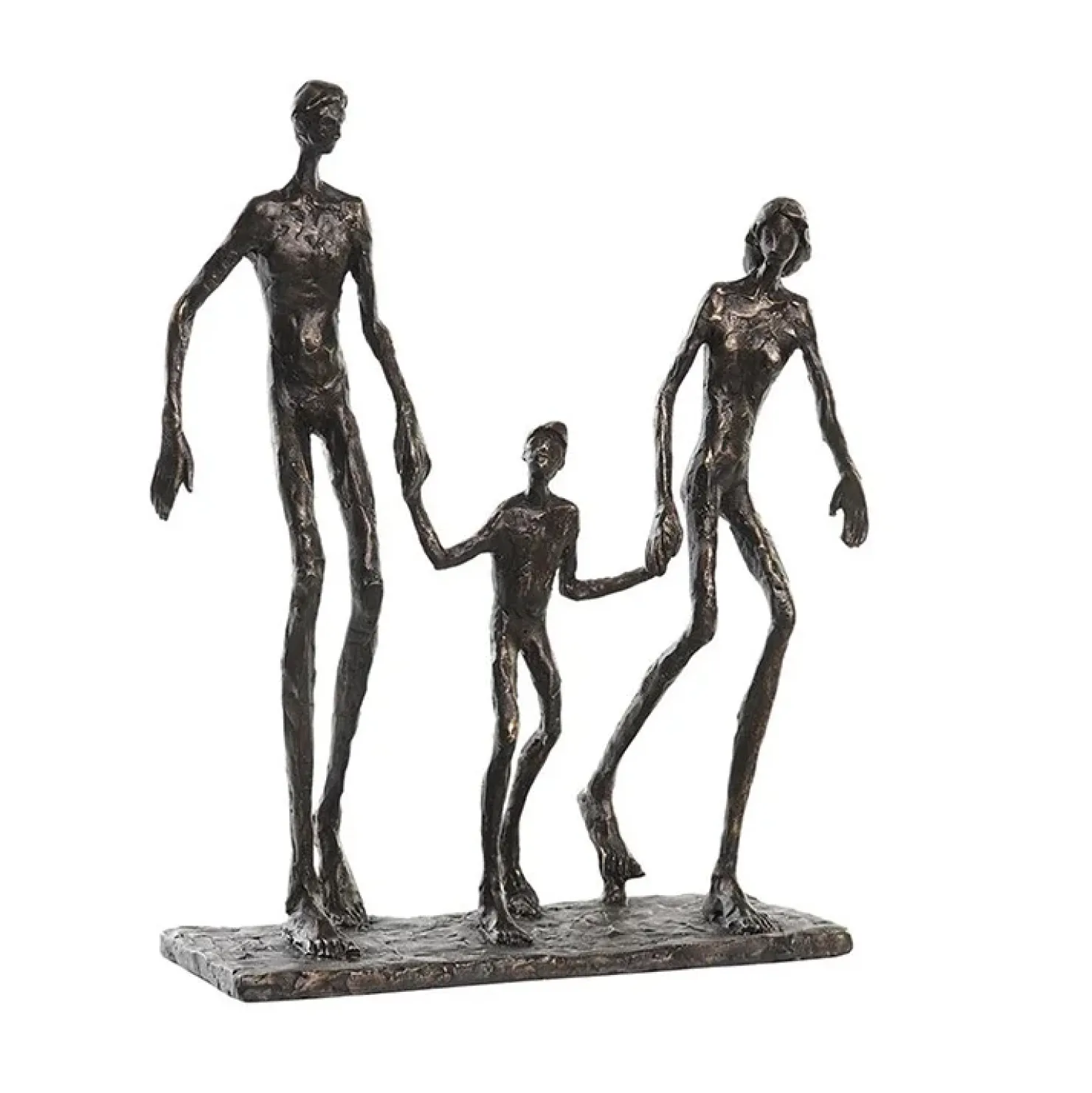 Garnero Arredamenti Statua da tavolo Famiglia design 26x33cm effetto rame Serio Sale