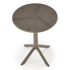 Garnero Arredamenti Tavolino da giardino rotondo polipropilene 60cm Ondina Marrone New