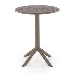 Garnero Arredamenti Tavolino da giardino rotondo polipropilene 60cm Ondina Marrone New