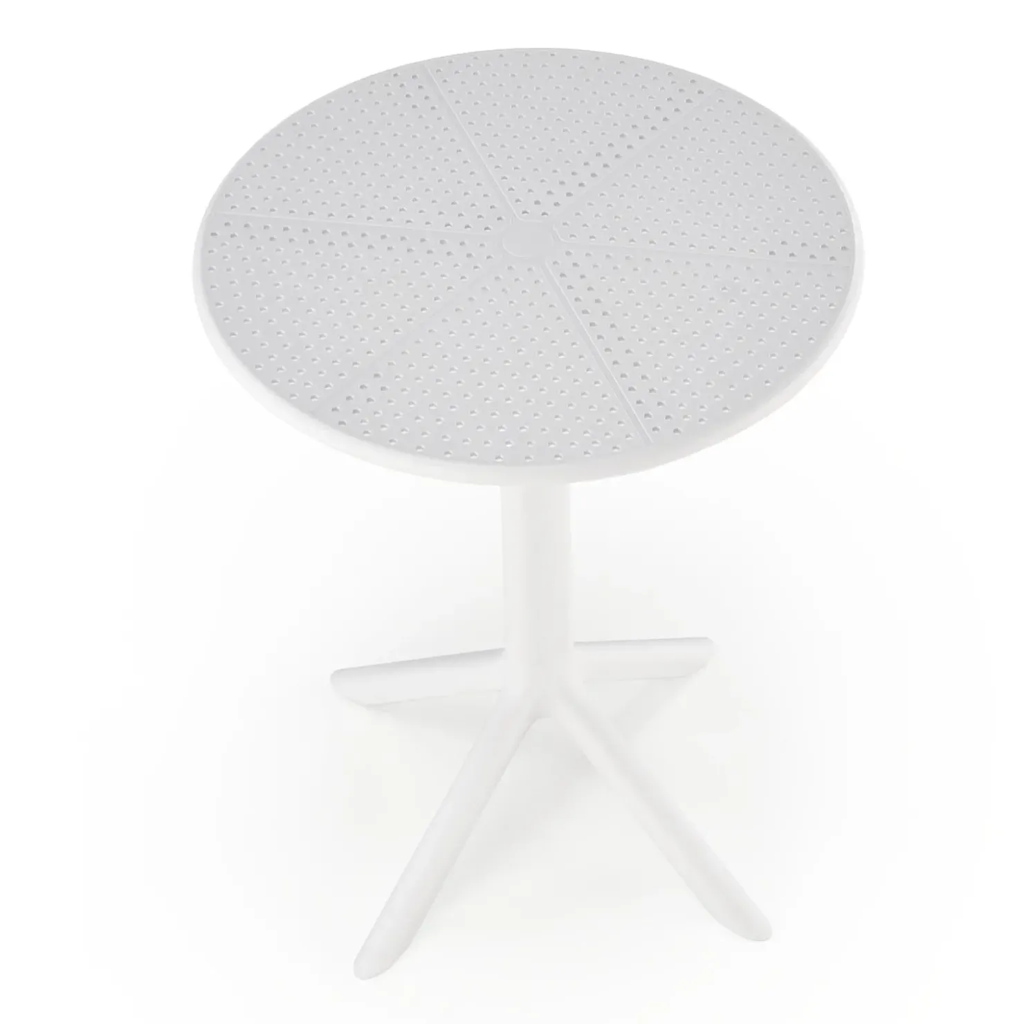 Garnero Arredamenti Tavolino da giardino rotondo polipropilene 60cm Ondina Bianco Sale