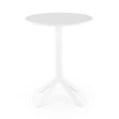 Garnero Arredamenti Tavolino da giardino rotondo polipropilene 60cm Ondina Bianco Sale