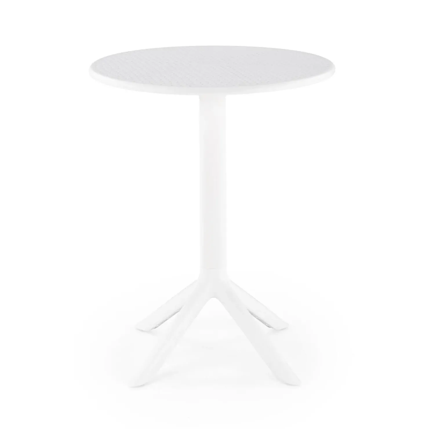 Garnero Arredamenti Tavolino da giardino rotondo polipropilene 60cm Ondina Bianco Sale