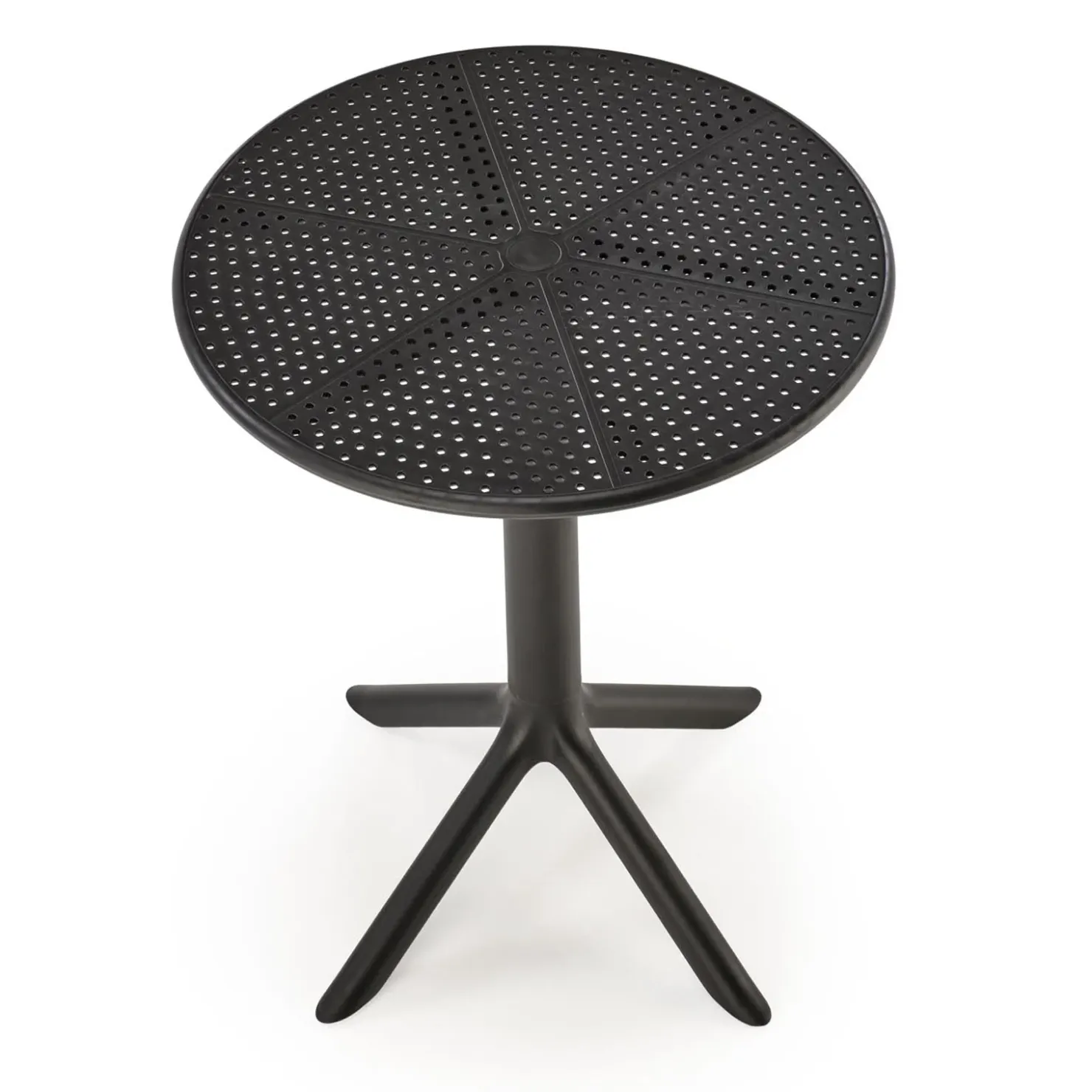 Garnero Arredamenti Tavolino da giardino rotondo polipropilene 60cm Ondina Nero