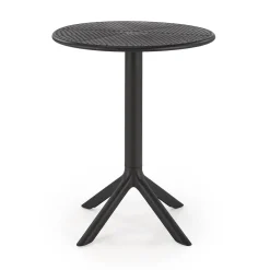 Garnero Arredamenti Tavolino da giardino rotondo polipropilene 60cm Ondina Nero