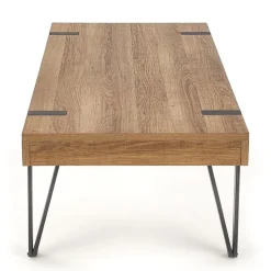 Garnero Arredamenti Tavolino da salotto con cassetti 120x55cm noce acciaio nero Yonok Hot