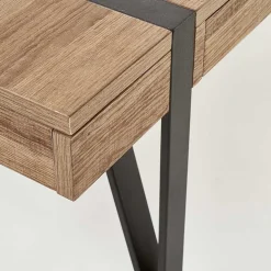 Garnero Arredamenti Tavolino da salotto con cassetti 120x55cm noce acciaio nero Yonok Hot