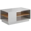 Garnero Arredamenti Tavolino da salotto con ripiano 100x60cm bianco opaco quercia James Outlet