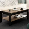 Garnero Arredamenti Tavolino da salotto design 120x48cm quercia nero opaco Neive Outlet
