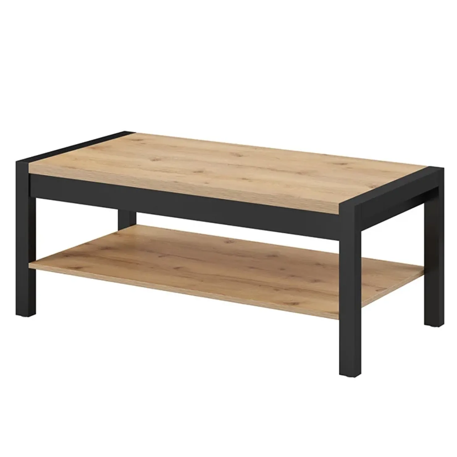Garnero Arredamenti Tavolino da salotto design 120x48cm quercia nero opaco Neive Outlet