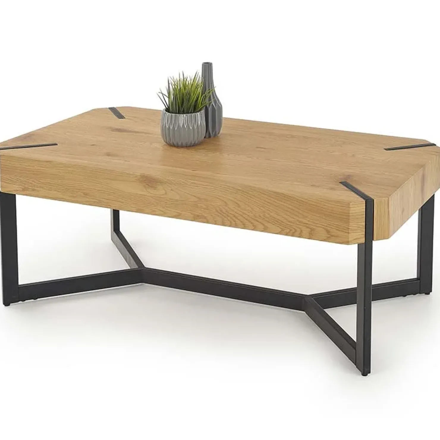 Garnero Arredamenti Tavolino da salotto design 110x60cm rovere dorato nero Murray Sale