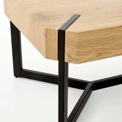 Garnero Arredamenti Tavolino da salotto design 110x60cm rovere dorato nero Murray Sale