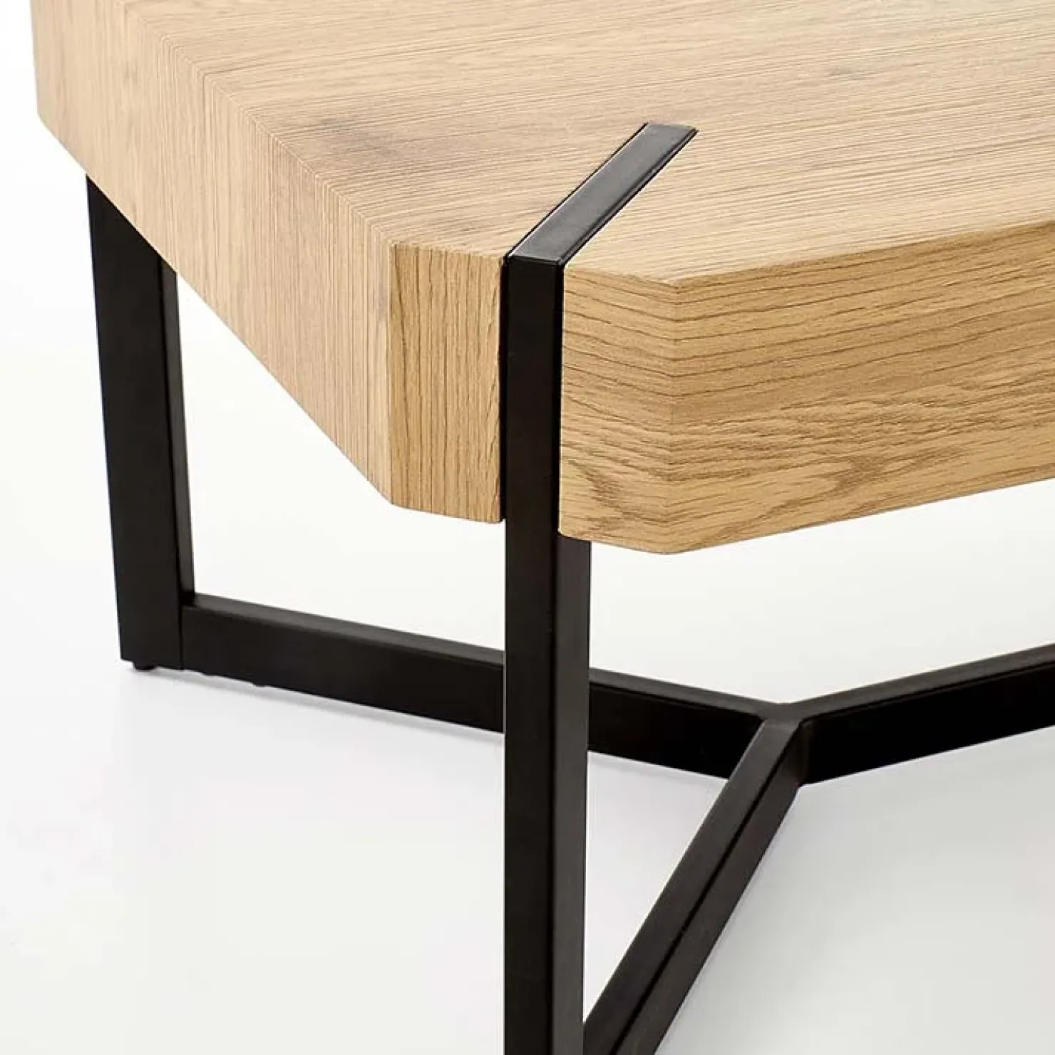 Garnero Arredamenti Tavolino da salotto design 110x60cm rovere dorato nero Murray Sale