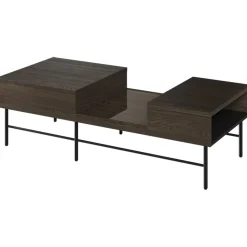 Garnero Arredamenti Tavolino da salotto doppio cassetti 134x40cm wengè Blackwood Hot