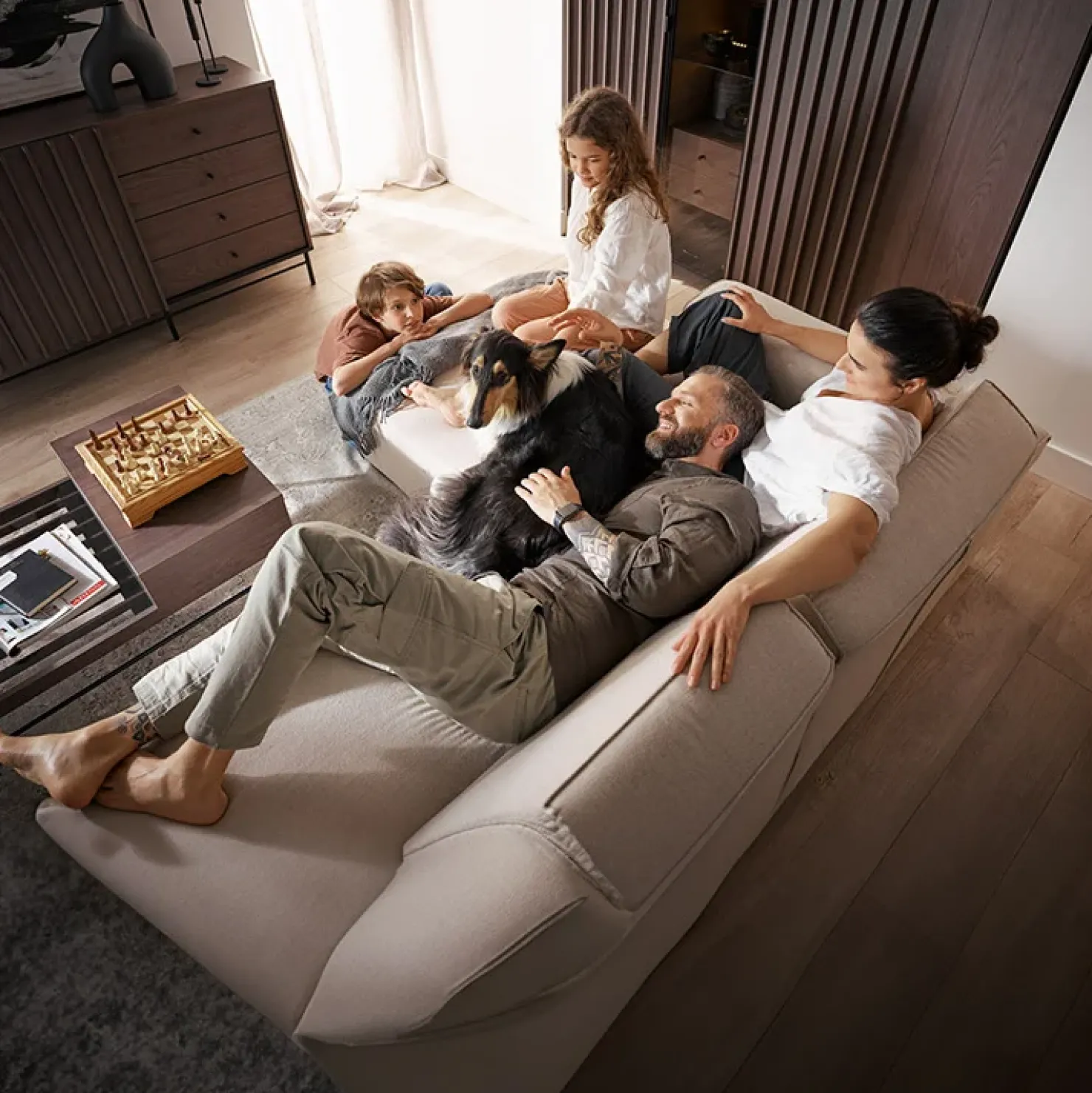 Garnero Arredamenti Tavolino da salotto doppio cassetti 134x40cm wengè Blackwood Hot