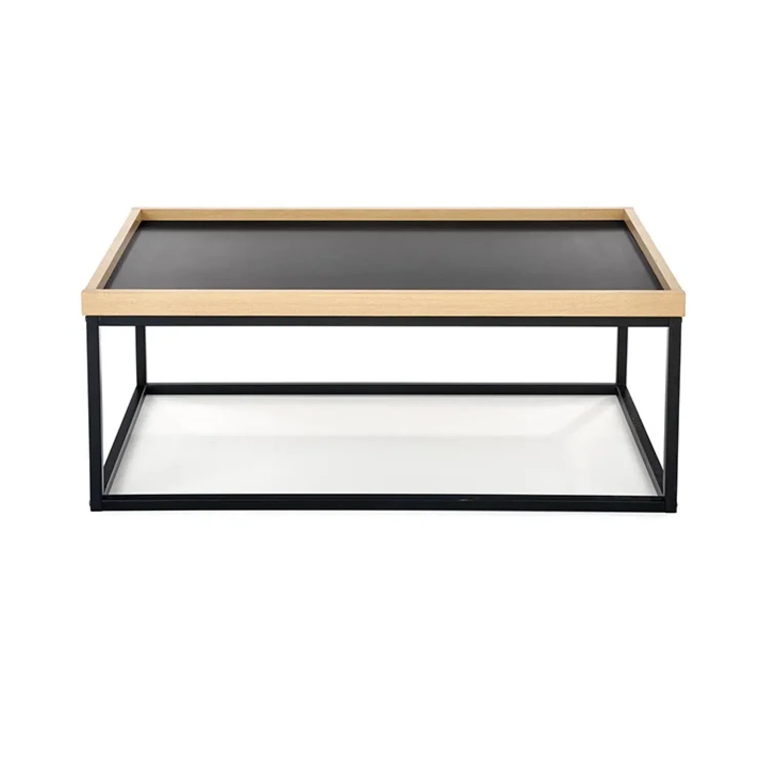 Garnero Arredamenti Tavolino da salotto industrial 100x60cm rovere nero Tammy Discount