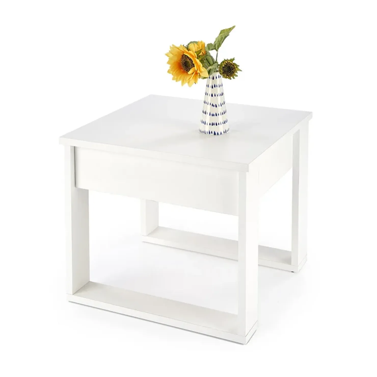 Garnero Arredamenti Tavolino da salotto moderno 60x52cm bianco Libano Bianco Opaco Online