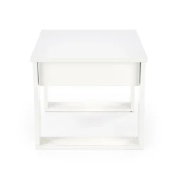 Garnero Arredamenti Tavolino da salotto moderno 60x52cm bianco Libano Bianco Opaco Online