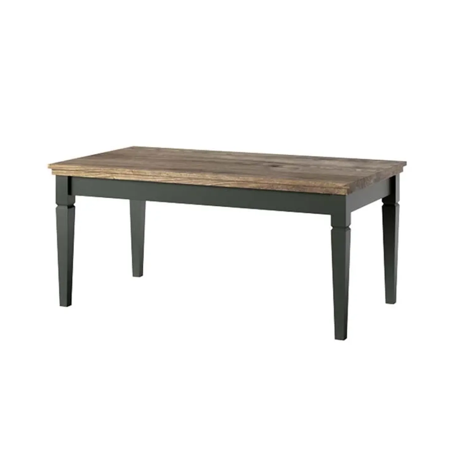 Garnero Arredamenti Tavolino da salotto moderno 110x50cm verde scuro quercia Texel New