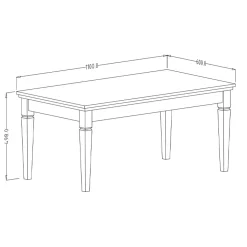 Garnero Arredamenti Tavolino da salotto moderno 110x50cm verde scuro quercia Texel New