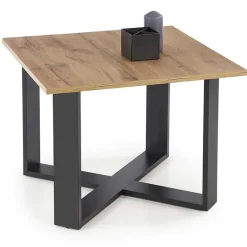 Garnero Arredamenti Tavolino da salotto moderno design 67x67cm rovere nodato nero Kobe Clearance