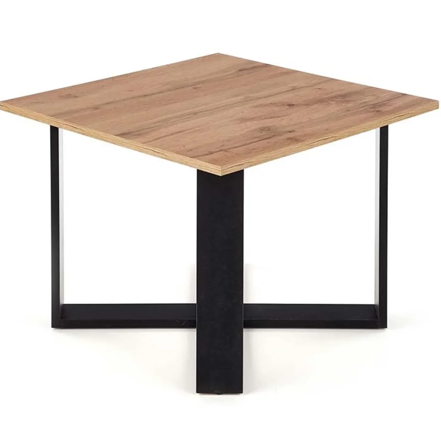 Garnero Arredamenti Tavolino da salotto moderno design 67x67cm rovere nodato nero Kobe Clearance