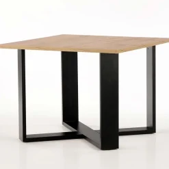 Garnero Arredamenti Tavolino da salotto moderno design 67x67cm rovere nodato nero Kobe Clearance