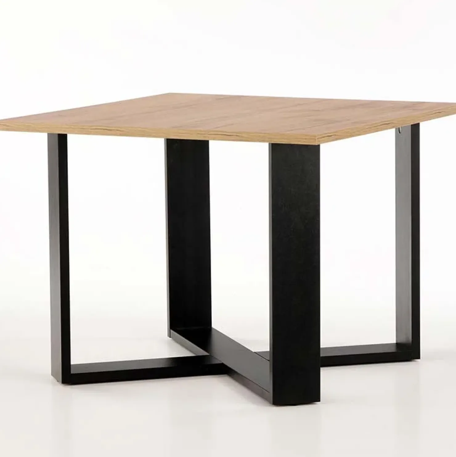 Garnero Arredamenti Tavolino da salotto moderno design 67x67cm rovere nodato nero Kobe Clearance