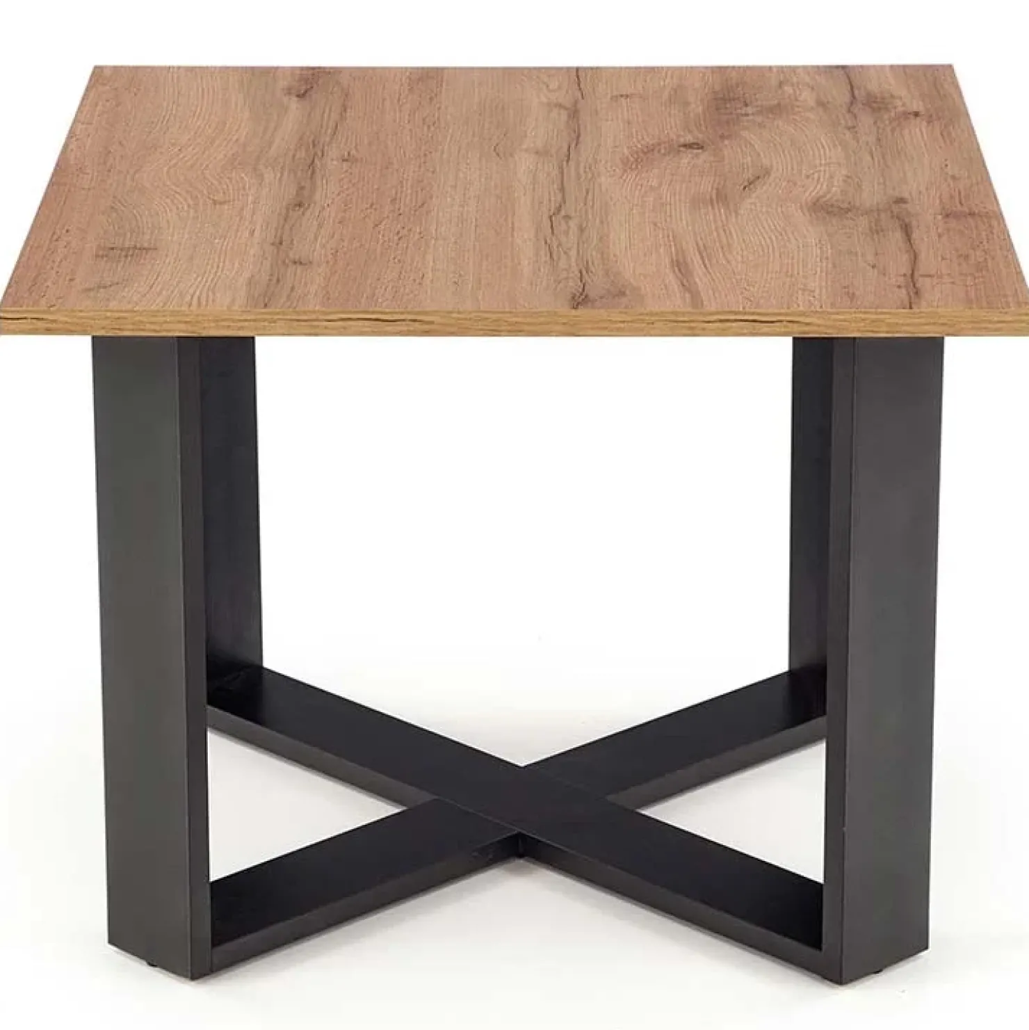 Garnero Arredamenti Tavolino da salotto moderno design 67x67cm rovere nodato nero Kobe Clearance