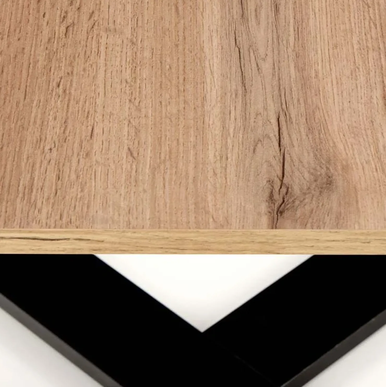 Garnero Arredamenti Tavolino da salotto moderno design 67x67cm rovere nodato nero Kobe Clearance