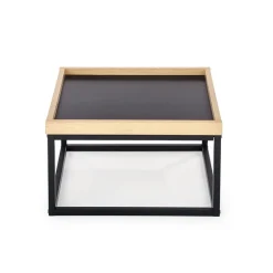 Garnero Arredamenti Tavolino da salotto quadrato 53x30cm rovere nero Algeria Outlet