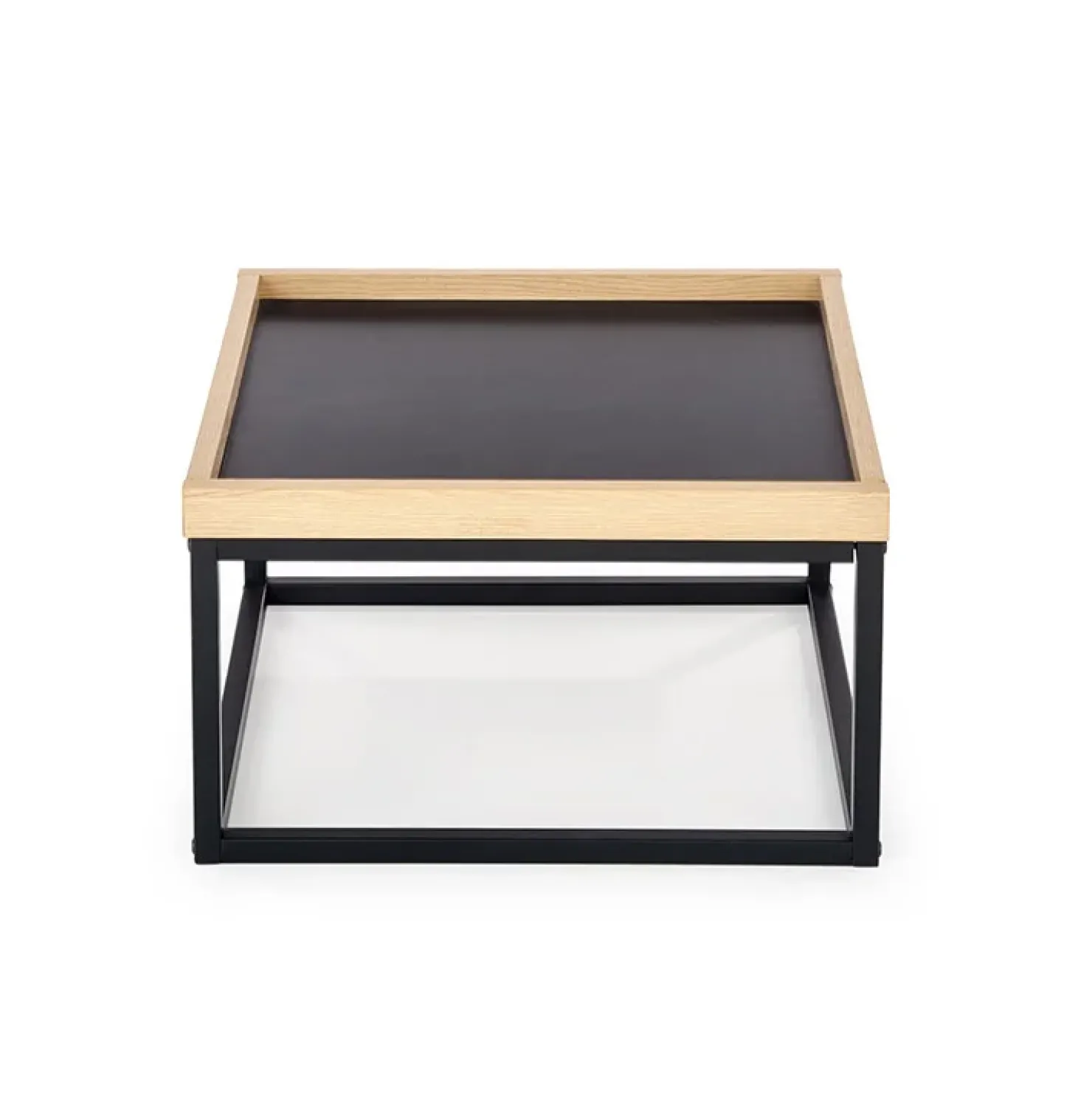 Garnero Arredamenti Tavolino da salotto quadrato 53x30cm rovere nero Algeria Outlet