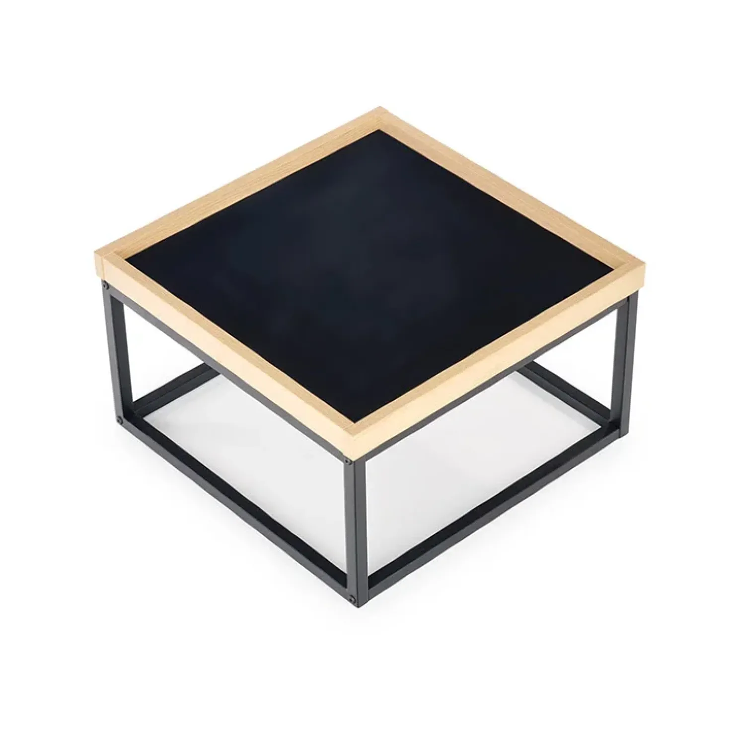 Garnero Arredamenti Tavolino da salotto quadrato 53x30cm rovere nero Algeria Outlet