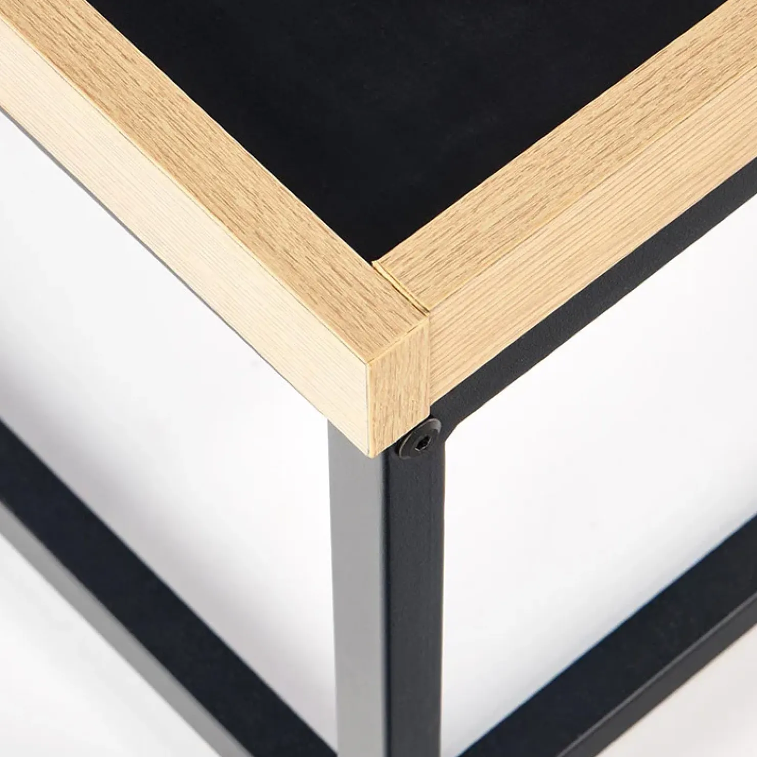 Garnero Arredamenti Tavolino da salotto quadrato 53x30cm rovere nero Algeria Outlet