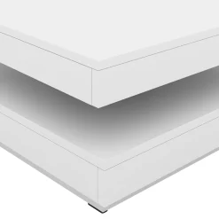 Garnero Arredamenti Tavolino da salotto quadrato 70x70cm rotante bianco Rotol Bianco Opaco Online