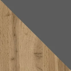 Garnero Arredamenti Tavolino da salotto quadrato 70x70cm rotante rovere grafite Rotol Rovere - Grafite New