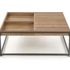 Garnero Arredamenti Tavolino da salotto rettangolare moderno 84x80cm noce nero Yala Hot