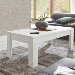 Garnero Arredamenti Tavolino da salotto rettangolare 122x65cm bianco opaco Halston Sale