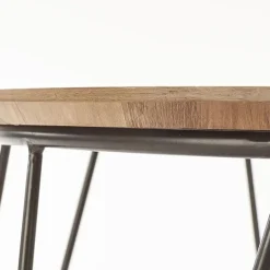 Garnero Arredamenti Tavolino da salotto rotondo moderno design 60x60cm noce nero Silver Outlet