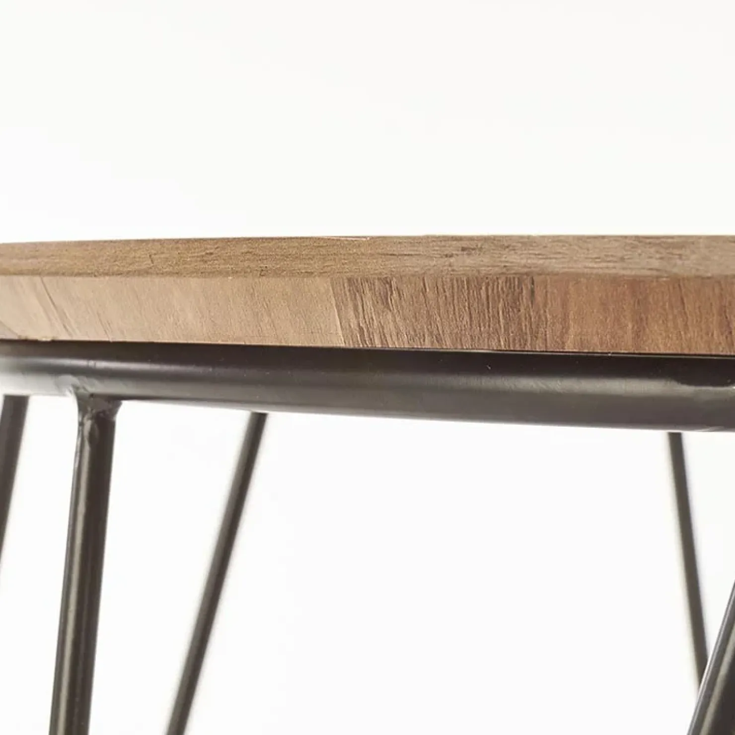 Garnero Arredamenti Tavolino da salotto rotondo moderno design 60x60cm noce nero Silver Outlet