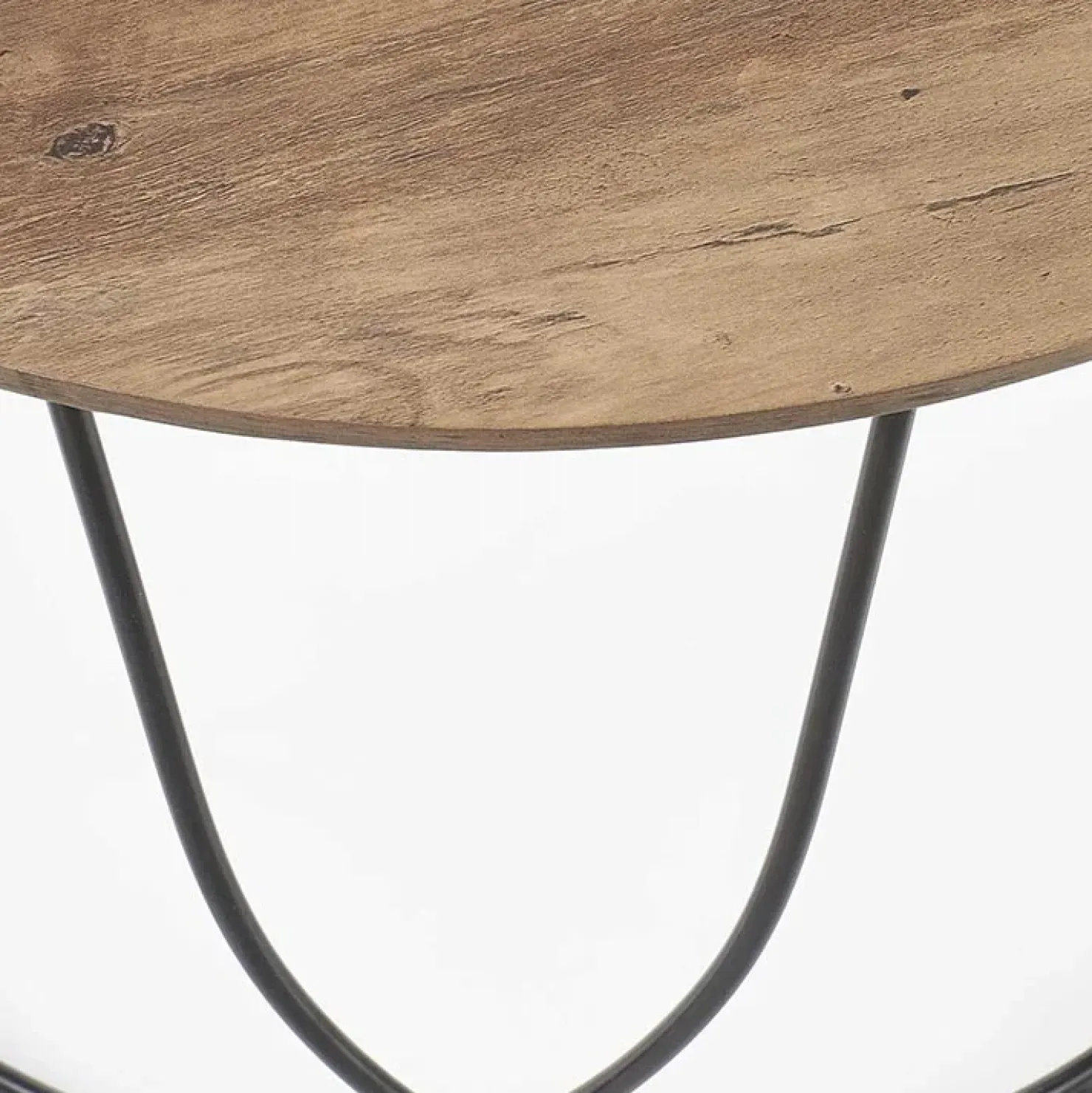 Garnero Arredamenti Tavolino da salotto rotondo moderno design 60x60cm noce nero Silver Outlet