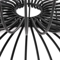 Garnero Arredamenti Tavolino da salotto rotondo 50x40cm in vetro marmo bianco nero Chiquita Clearance