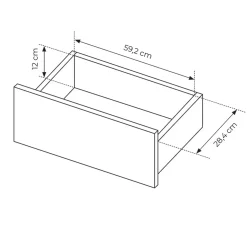 Garnero Arredamenti Tavolino da salotto 68x49cm 1 cassetto cannettato Ciar Beige New