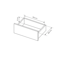 Garnero Arredamenti Tavolino da salotto 68x49cm 1 cassetto cannettato Ciar Nero Opaco Best