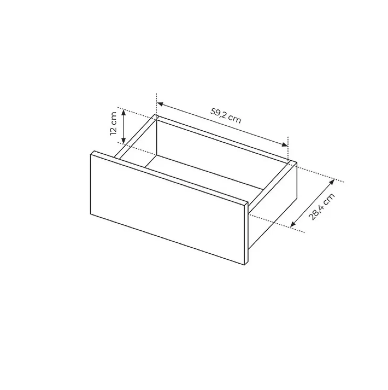 Garnero Arredamenti Tavolino da salotto 68x49cm 1 cassetto cannettato Ciar Nero Opaco Best