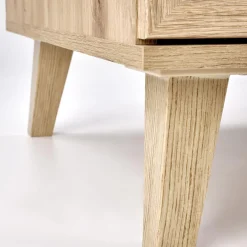 Garnero Arredamenti Tavolino da salotto 120x41cm 1 cassetto 1 vano a giorno moderno rovere Sombra Best