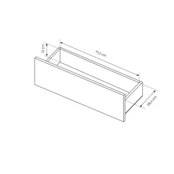 Garnero Arredamenti Tavolino da salotto 80x49cm 1 cassetto nero opaco rovere Amel Outlet