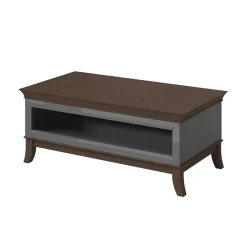 Garnero Arredamenti Tavolino da salotto 120x49cm antracite lucido rovere scuro Umag Sale