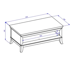 Garnero Arredamenti Tavolino da salotto 120x49cm antracite lucido rovere scuro Umag Sale