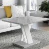 Garnero Arredamenti Tavolino da salotto 100x70cm bianco effetto marmo Amilia Discount